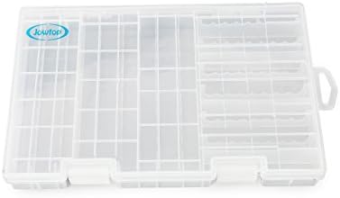 Jowkuny AA AAA C Battery Storage Case Battery Holder, Hard Plastic Battery Organizer, can hold some suitable fashion accessories, nails, sharp hooks, and other fishing accessories