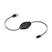 ReTrak Premier Series ETLTUSBBLK Retractable Lightning to USB Charge and Sync Cable for iPhone, iPod, and iPad (Black), 3.2 feet