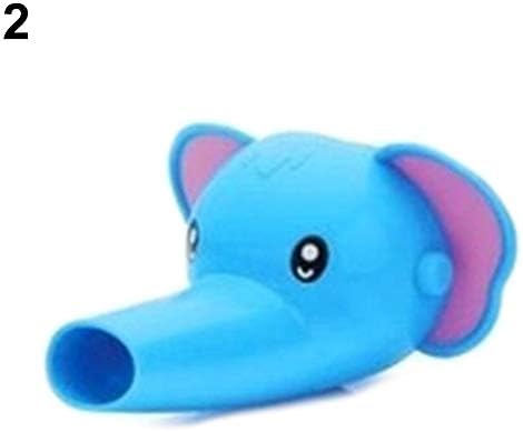FOReverweihuajz Cute Animal Sahape Water Faucet Extender for Toddler Kids Children Washing Hands Tap Chute Spout Accessory Blue Elephant