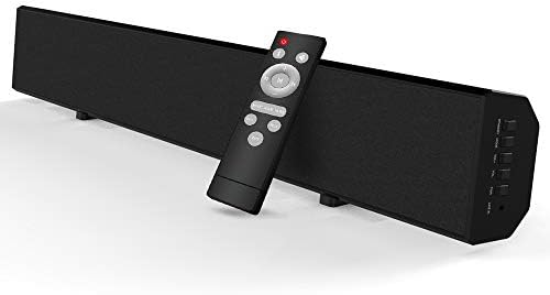 Soundbar, Meidong Sound Bar Wired Wireless Bluetooth Audio (36-inch 30Watts Speaker, Optical/RCA/AUX Connect Passive Radiator, Remote Control, Wall Mountable, Model KY 2018)
