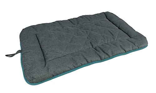 Dog Gone Smart Chenille Dog Sleeper Cushion, Grey w/Green Trim, 23