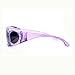 Womens Polarized Fit Over Glasses Rhinestone Sunglasses Oval Rectangular Purple