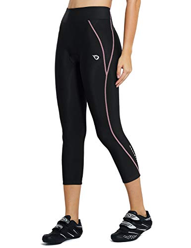 image for Baleaf Women's 3D Padded UPF 50+ 3/4 Cycling Compression Tights Capris