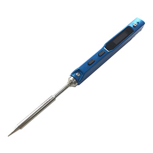 UY CHAN Upgraded Original TS100 Digital OLED Programmable Pocket-size Portable Soldering Iron Station Kit for Field Repair (Blue with B2 Tip)