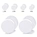 2pcs 10MM White Circle Stud Earrings Men Women, Steel Cheater Fake Ear Plugs Gauges Illusion Tunnel