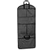 WallyBags Carry On Tri-Fold Travel Garment Bag for Suits and Dresses, Black, 52-inch