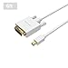 FOINNEX Mini DisplayPort to DVI Cable, 1080P@60Hz Thunderbolt to DVI Adapter Compatible with Microsoft Surface Pro 6/5/4/3, Mini DP to DVI Cord for MacBook Pro,Air,Monitor,Projector and TV,6FT