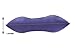 Super-Comfy 2 Pack Small Inflatable Travel Pillow Lumbar Support Flocked Velvet-Touch Navy Blue