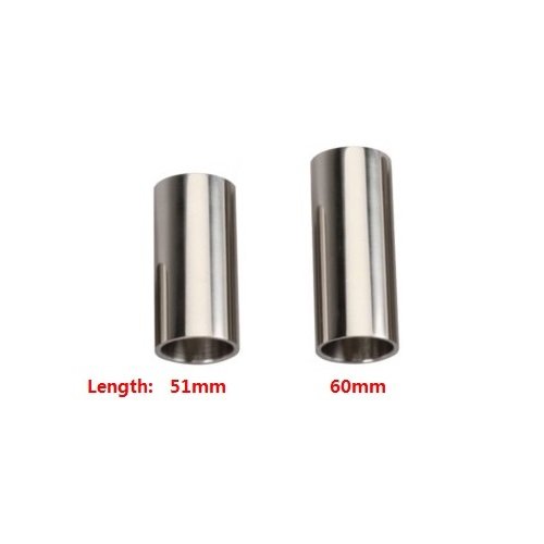 Lexiesxue 2pcs Set Steel Guitar Slide Acoustic Electric Slider Guitar dia 21mm length 51mm 60mm