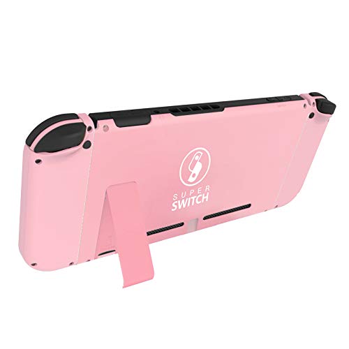 DIY Replacement Shell Case Set for Nintendo Switch, Full Set Buttons Soft Touch Grip Back Plate for Nintendo Switch Console, NS NX Joycon Handheld Controller Housing - Full Set, Macaron Pink - Thumbnail 2