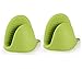 Oven Mitts 2pcs Silicone Heat Insulation Silicone Oven Gloves Cooking Mitts Pinch Grips Kitchen Heat Resistant Gloves, (Green)