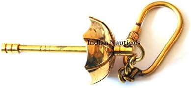ANTIQUE NAUTICAL AMBRELLA SHAPE BRASS KEY RING-BEAUTIFUL KEY CHAIN TO GIRLFRIEND GIFT