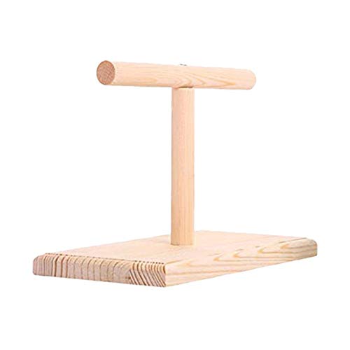 foreverwen Bird Cage Stand Parrot Perch Training Stands Playstand Playgound Play Gym for Concures Parakeets Lovebirds Cockatiels,Office Wooden Stand Bird Bite Toy Springboard