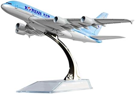 Marreto Korean Air A380 Plane Model,16Cm, Aircraft Models Birthday Gift 1:400