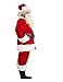 ADOMI Santa Claus Costume for Men Adults Santa Suit 11pcs Mens Red Deluxe Christmas Clause Outfit Cosplay Vacation Suits Set 2XL