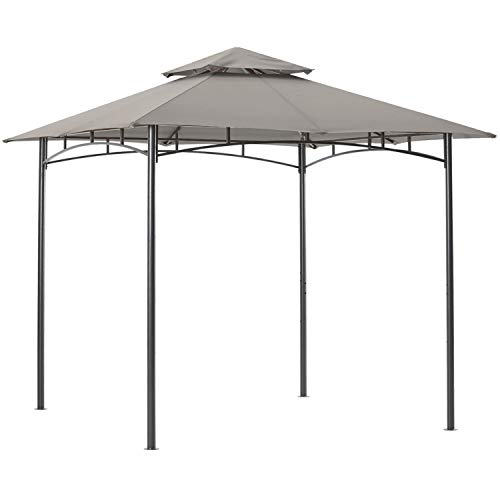 ABCCANOPY 2,5x2,5m Patio Pavillon für Patios Doppeldachweichdach Garten Hinterhof-Pavillon für Schatten und Regen… – Bild 7