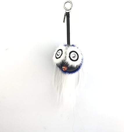 ONLYFORYOU Fashion And Cute Mink Monster Fur Car Pendant Owl Monster Doll Fur Bugs Pom Pom Ball Bag Charm Key Ring Keychain (H)