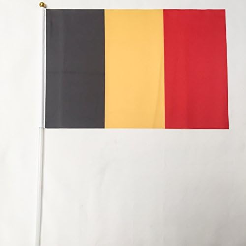 12-pack 4" X 6" Belgium Polyester Hand Waving Desk Flags