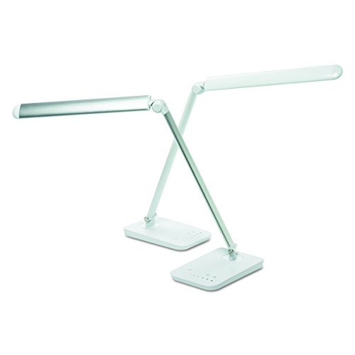 Safco Products 1001SL Vamp LED Modern ABS Desk Lamp with USB Port and Dimmer Switch