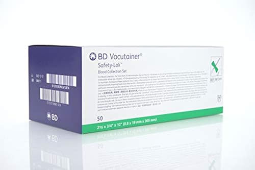 Becton Dickinson Vacutainer Safety Lok Blood Collection Set 21G X 3 4 