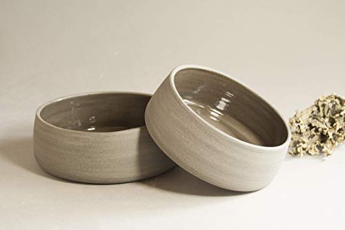 ZweiHandgemachte-Katzenapf-keramik-personalisiert-katzenfutter