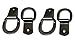 Outfitters Supply Multi-Pack of Flat Saddle Dee Rings with Clips, Polished Stainless Steel, Use as Crupper or Breastcollar Attachment on a Riding Saddle, 1