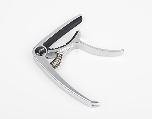 ZEALUX Multifunctional Guitar Capo for Guitars, Ukulele, Banjo, Mandolin, Bass. Ultra Lightweight Aluminum Metal for 4 & 6 & 12 String Instruments - Premium Accessories (Sliver) - Thumbnail 5