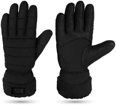 UGG Women's Leather Sheepskin Vent Gloves with Conductive Tech