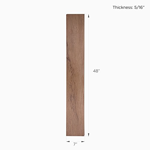 MAYKKE Rustic Oak 18 Sq Ft Luxury Vinyl Interlocking Plank Flooring 48x6 inch (Pack of 8) Easy Installation Hardwood, Wood Grain,