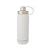 EcoVessel BOULDER TriMax Dual Opening Insulated Stainless Steel Water Bottle with Tea - Fruit and Ice Strainer - 20 oz. - Whiteout