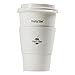 Pretty Sips Paper Hot Cups with Lids and Cup Sleeves, White (HOT16LS),Qty of 50
