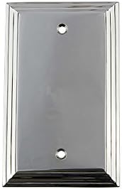 Nostalgic Warehouse 719889 Deco Switch Plate with Blank Cover, Bright Chrome
