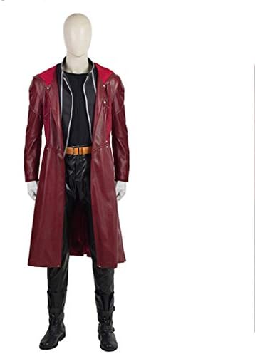 nihiug Fullmetal Alchemist Movie COS Clothes Around the same section Leather Set Men's Cos Costume Halloween Costume,Red-L