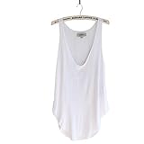 HugeStore Summer Sleeveless Casual Tank Tops Vest T-Shirt Blouse for Women Ladies White
