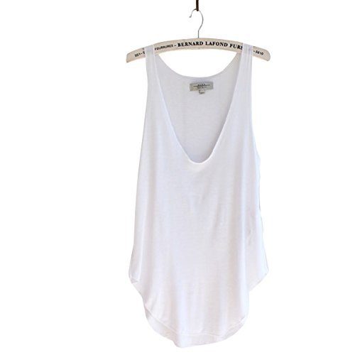 HugeStore Summer Sleeveless Casual Tank Tops Vest T-Shirt Blouse for Women Ladies White