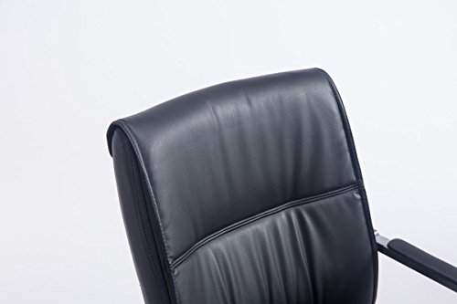CLP-Sedia-Cantilever-XXL-con-braccioli-Anubis-Sedia-Visitatore-in-Similpelle-Sedia-a-Slitta-con-capacit-di-Carico-Fino-a-260-kg-Sedia-a-Sbalzo-Imbottita-per-Sale-dattesa-Nero
