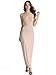 KIRA Women's Adjustable Spaghetti Straps Long Cami Slip Dress (Small, Nude)