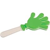 Dozen Plastic Hand Clappers Green And White