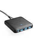 Anker 65W 4 Port PIQ 3.0 &amp; GaN Fast Charger Adapter, PowerPort Atom III Slim Wall Charger - 45W USB C Port, Ideal for MacBook, Laptops, iPad Pro, iPhone, Galaxy, Pixel