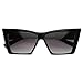 zeroUV High Pointed Cat Eye Sunglasses Sharp Geometric Square Frame Cateyes (Black)