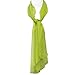 Wrapables Solid Color 100% Silk Long Scarf, Apple Green
