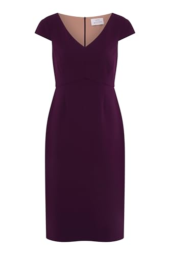 Gina Bacconi Women's Sheath Dress Cocktail, Aubergine, 14