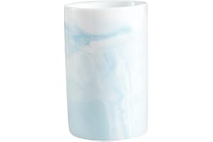 RabyLeo Marble ceramic mug, creative toothbrush holder, simple drinking cup. (Blue)