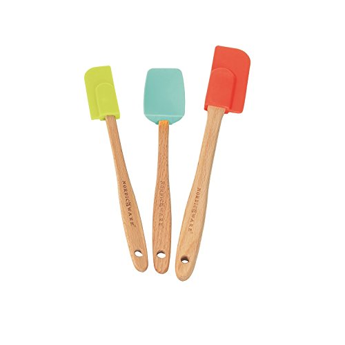 Nordic Ware Mini Silicone Baking Spatulas (Set of 3), Multicolor