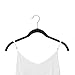 Closet Complete Premium Quality, True-Heavyweight, Virtually-UNBREAKABLE Velvet Hangers, Ultra-Thin, Space Saving, No Slip, Best for SHIRT, DRESS, LINGERIE, 360° SPIN, Chrome Hooks, Black, Set of 50
