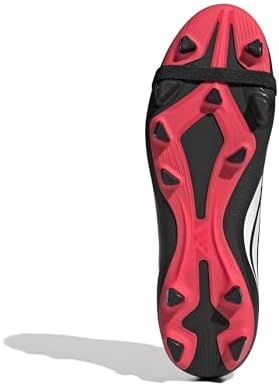 Unisex Club Fold-Over Tongue Firm Ground/Multi Ground Football Boots Shoes, Core Black/FTWR White/Lucid Red, 42 EU