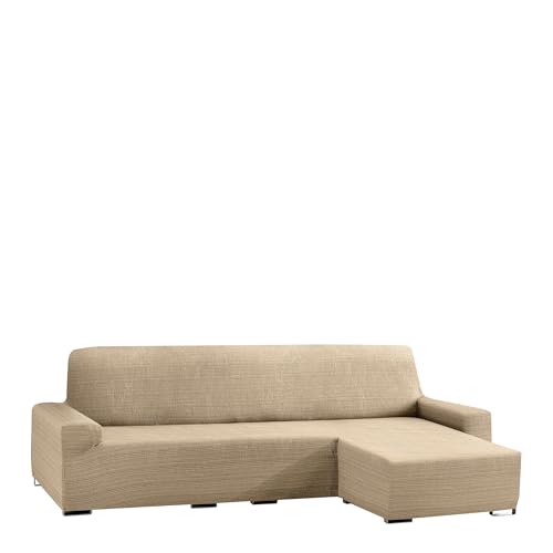 Eysa Aquiles Elastic Chaise Longue Short Arm Right, Polyester-Cotton, Beige, 43 x 37 x 14 cm