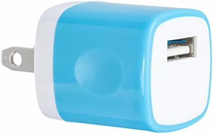 1PC Blue Universal USB Port Colors USB AC/DC Power Adapter Home Wall Charger Plug W/ Easy Grip for iPhone 7/7 plus 6/6 plus Samsung Galaxy S5 S4 S9¡­