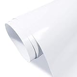 12''x10ft Glossy White Permanent Adhesive Vinyl for Craft Cutters,Letters,Decals and Sign Plotters