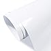 TECKWRAP 12''x10ft Glossy White Permanent Adhesive Vinyl for Craft Cutters,Letters,Decals and Sign Plotters